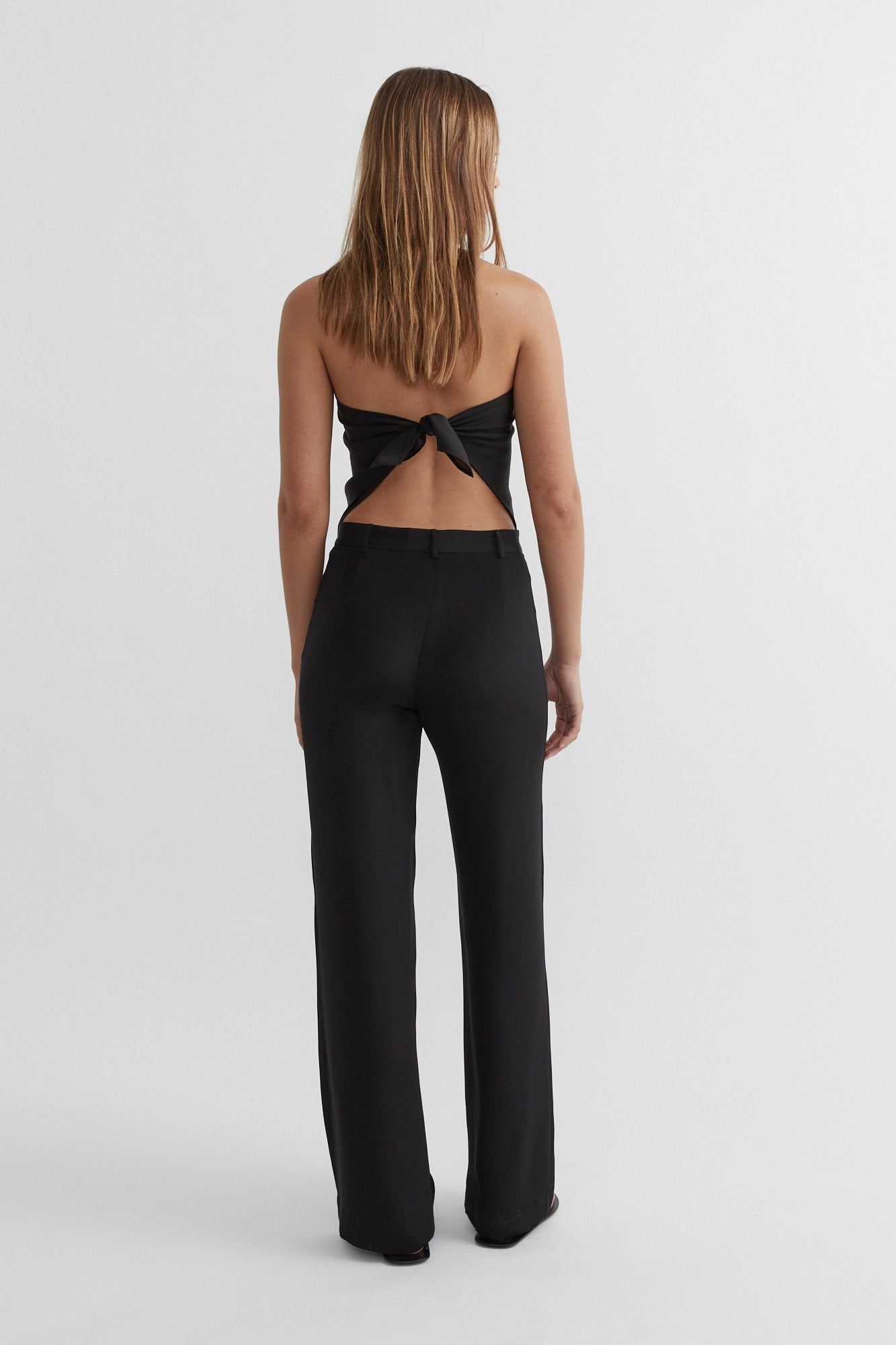 SAINT | Silk Scarf Top Black