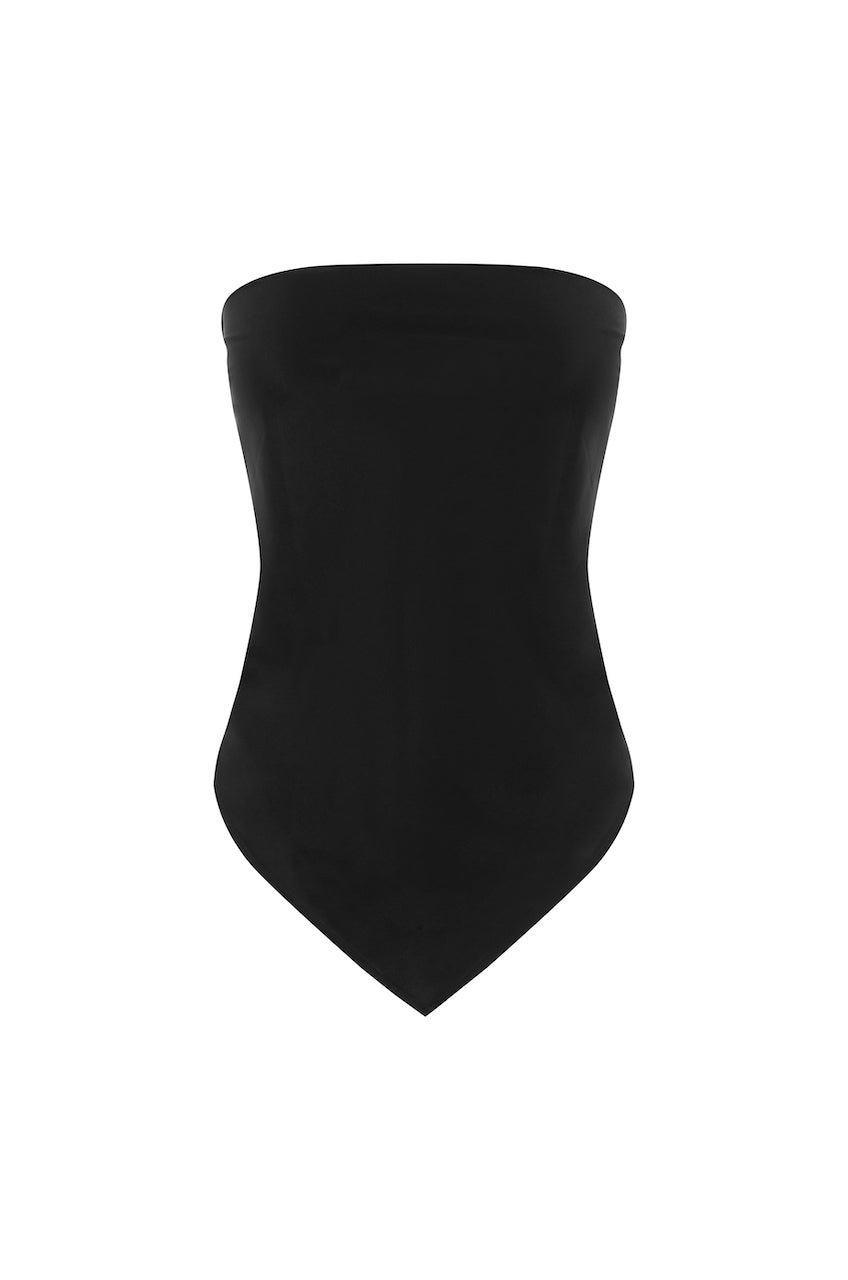 SAINT silk scarf top in blue pure silk. made in Australia. 100% silk crepe de chine