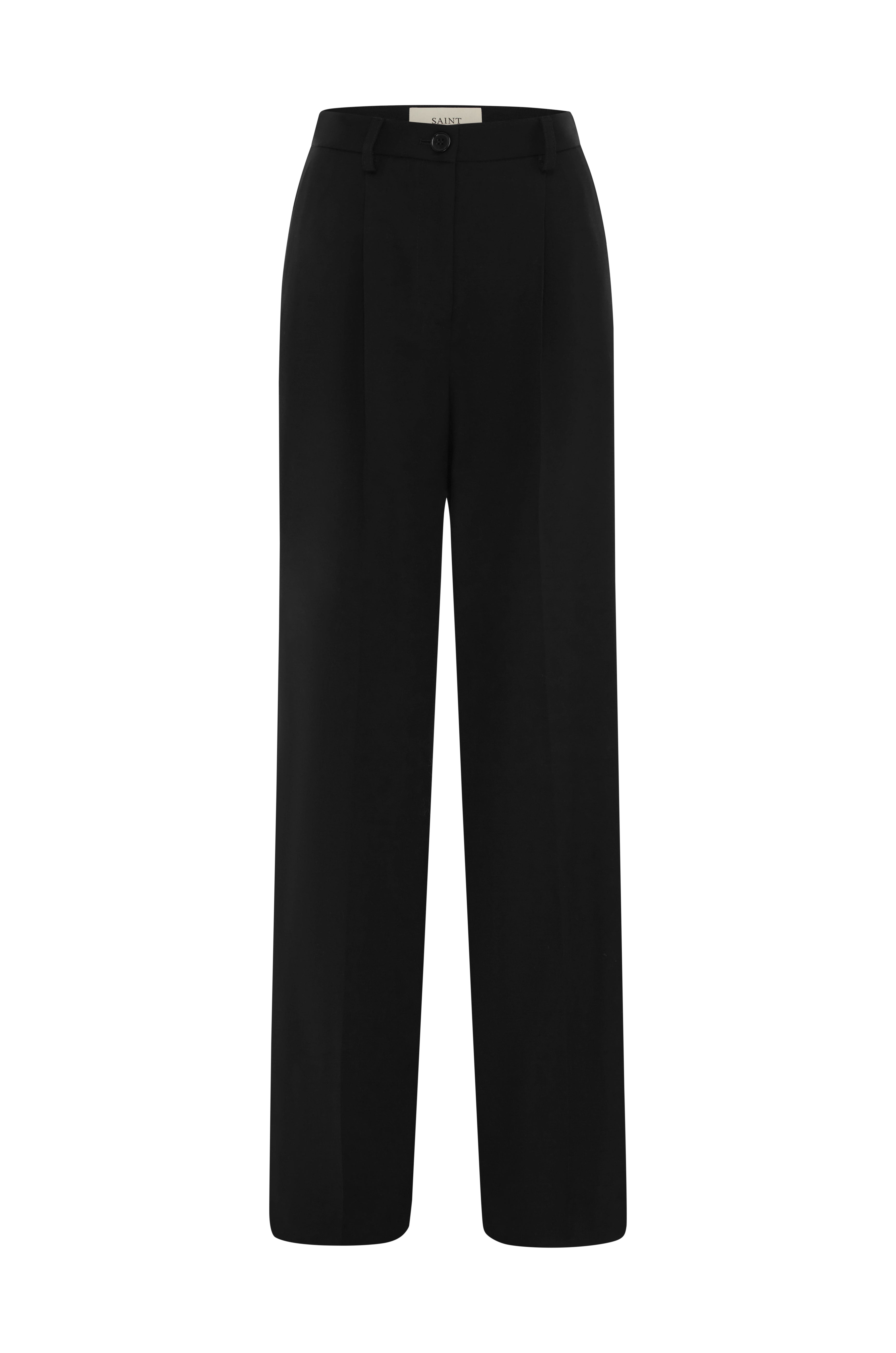 SAINT Tailored Pant in black pure wool. made in Australia. 100% wool