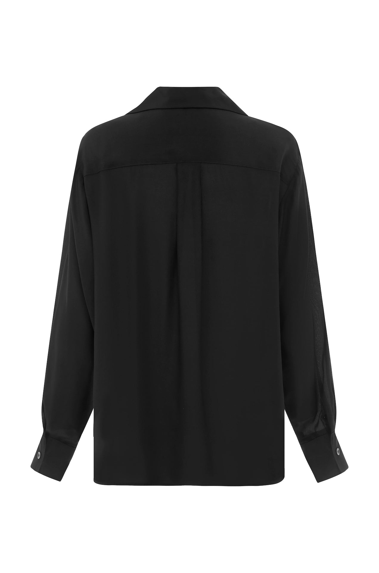 Classic Silk Shirt in Black | SAINT