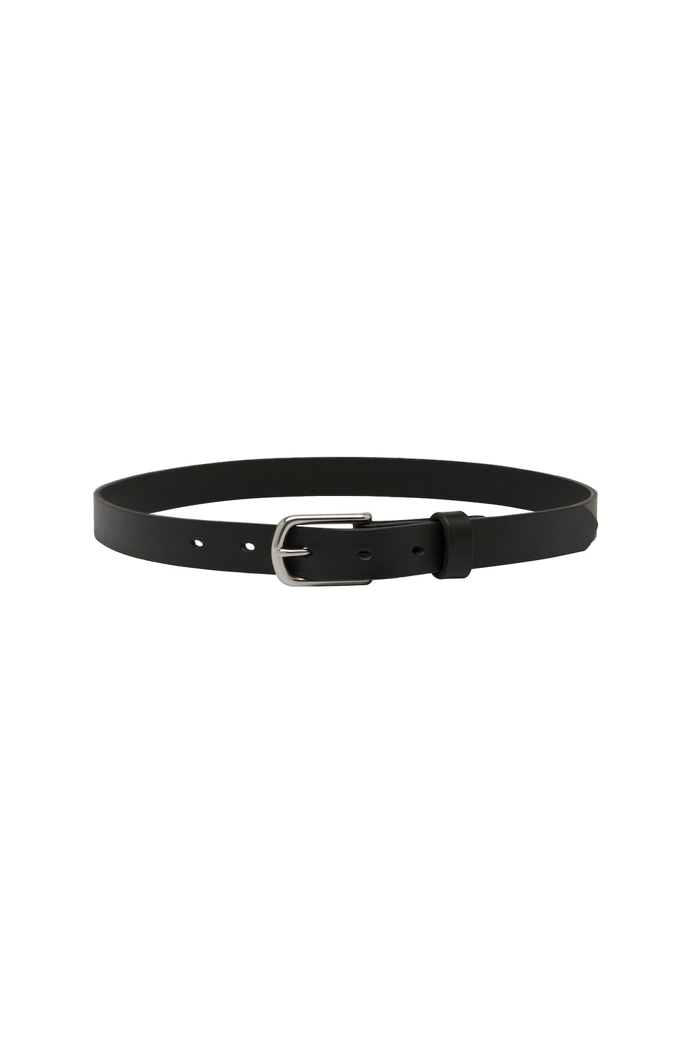 Classic Leather Belt Silver