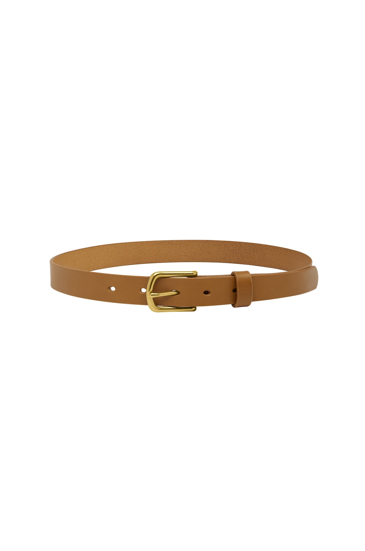 SAINT classic leather belt in tan leather with solid brass buckle. made in Australia using traditional leather smith techniques. 100% Italian leather